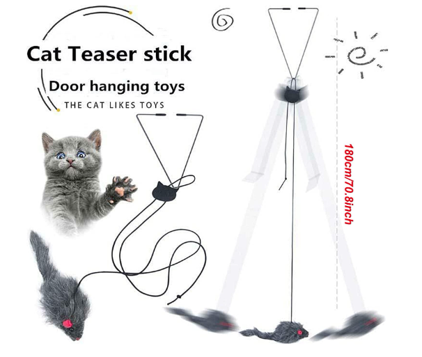 Indoor Bouncing Retractable Interactive Bouncing Cat Toy