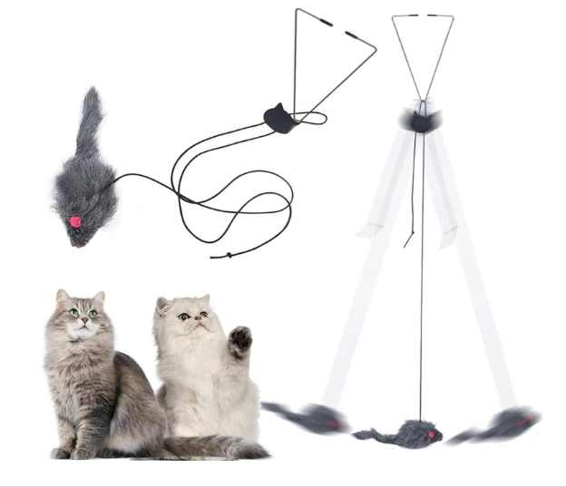 Indoor Bouncing Retractable Interactive Bouncing Cat Toy