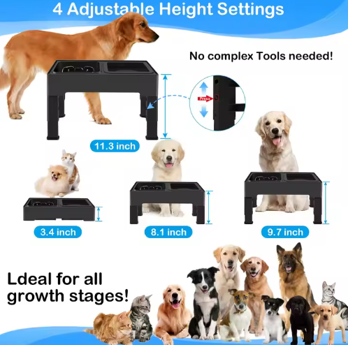 Elevated Slow Feeder Dog Bowls: Promoting Healthy Eating Habits