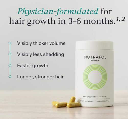 Nutrafol Women's Balance Hair Growth Supplement - 1 Month Supply 120 Capsules .