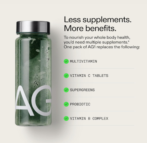 AG1 Athletic Greens - 30-Day Supply with Bottle Nutrition