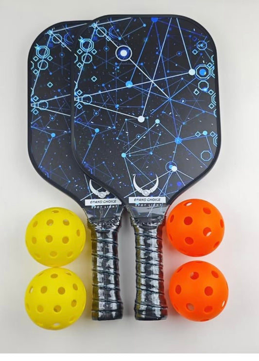Light Weight Carbon Fiber Pickleball Paddle With Bag Backpack Cushion Grip Pickleball Racket Set