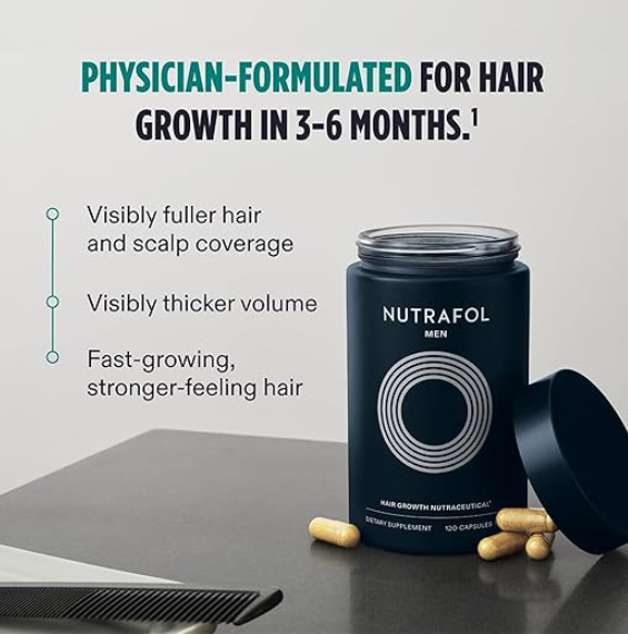 NUTRAFOL Men's Hair Growth Supplement - Pack of 3 for Fuller Hair